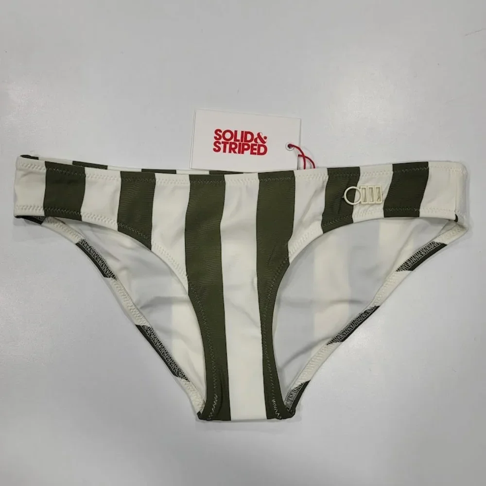 Solid & Striped The Elle Bikini Bottom  Safari Stripe - Picture 2 of 7